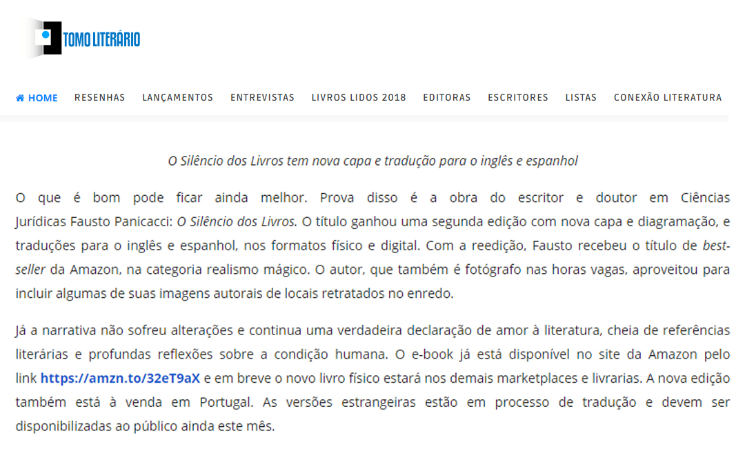 Blog Tomo Literário